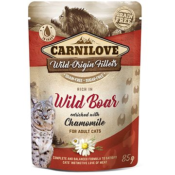 Carnilove Cat Pouch Rich in Wild Boar Enriched with Chamomile 85 g