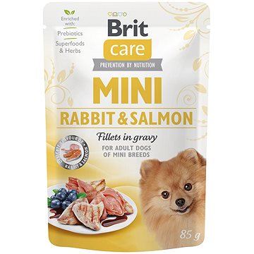 Brit Care Mini Rabbit & Salmon Fillets in Gravy 85 g