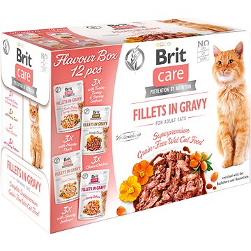 Brit Care Cat Flavour box Fillet in Gravy (12× 85 g)