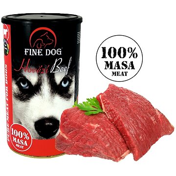 FINE DOG Konzerva HOVÄDZIA, 100 % mäsa, 1200 g