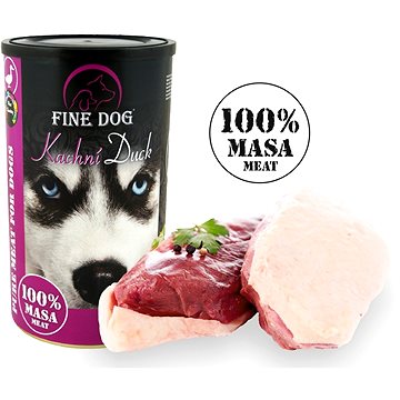 FINE DOG konzerva KAČACIA, 100 % mäsa, 1200 g