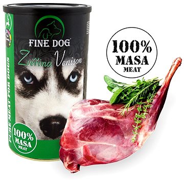 FINE DOG konzerva ZVERINA 100 % Mäsa 1200 g