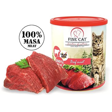 FINE CAT FoN konzerva pre mačky HOVÄDZIA, 100 % mäsa, 800 g