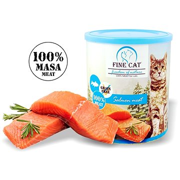 FINE CAT FoN konzerva pre mačky LOSOS, 100 % mäsa, 800 g