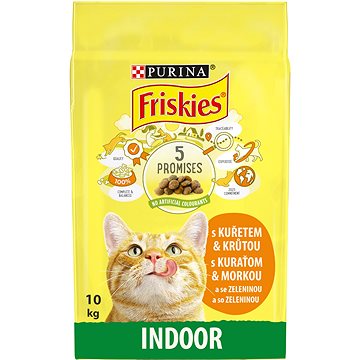 Friskies Indoor pre mačky žijúce prevažne v byte s kuraťom a so zeleninou 10 kg