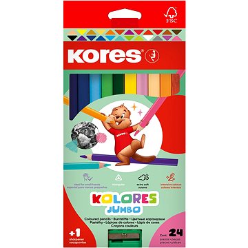 E-shop KORES JUMBO KOLORES Buntstifte - 24 Farben