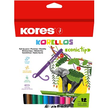 E-shop KORES KORELLO Buntstifte für Kinder - breite Spitze - 12 Farben