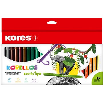 E-shop KORES KORELLO Stifte für Kinder - dicke Spitze - 24 Farben