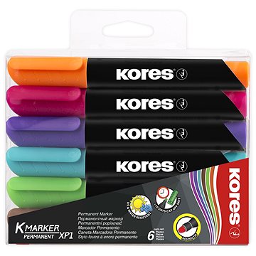 E-shop KORES K-MARKER Permanentmarker - breit - Set mit 6 Farben