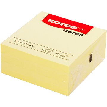 E-shop KORES CUBO Haftnotizen 75 mm x 75 mm - 400 Blatt - gelb