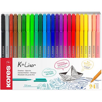 E-shop KORES K-Liner 0,4 mm - Set mit 24 Farben