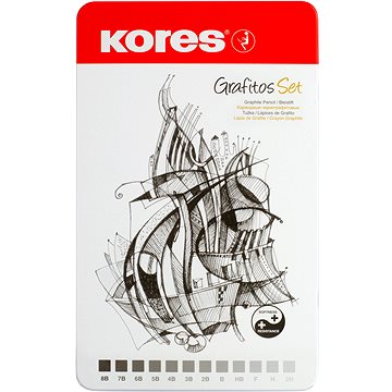 E-shop KORES Grafitos Stifte in Metallbox - 12er Set
