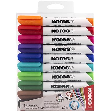 E-shop KORES K-MARKER für Whiteboards - abgeschrägte Spitze 3 - 5 mm - Set mit 10 Farben
