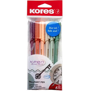 E-shop KORES K0 Pen Vintage Style, M-1 mm, Farbmischung - 6er-Pack