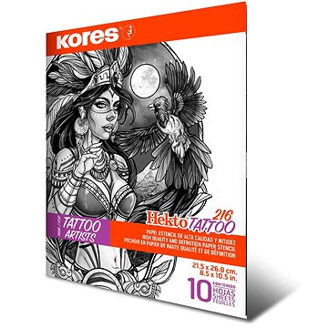 E-shop KORES Tattoo-Papier, 21,5 x 26,8 cm, 10 Blatt