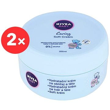 NIVEA Baby Soft Cream Face&Body 2× 200 ml