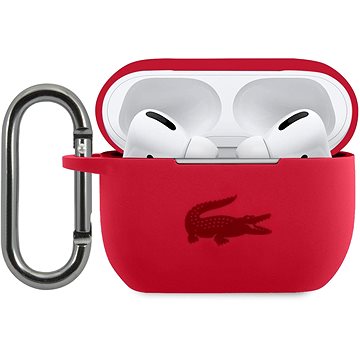 E-shop Lacoste Liquid Silicone Glossy Printing Logo Cover für Apple Airpods Pro Red