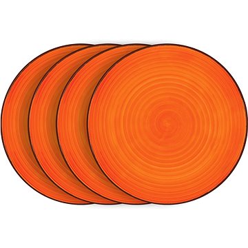 LAMART Set mělkých talířů 4 ks oranžové LT9051 HAPPY
