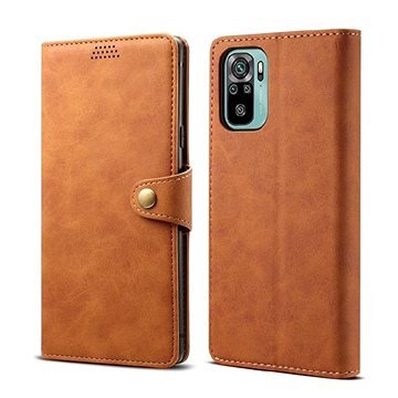 Lenuo Leather für Xiaomi Redmi Note 10, braun