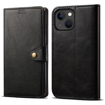 Lenuo Leather flipové pouzdro pro iPhone 13 Mini, černá