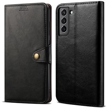 Lenuo Leather flipové pouzdro pro Samsung Galaxy S22 5G, černá