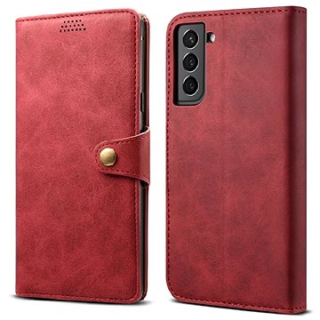 Lenuo Leather Flip Case für Samsung Galaxy S22 5G - rot