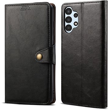 E-shop Lenuo Leather Flip-Hülle für Samsung Galaxy A13, schwarz