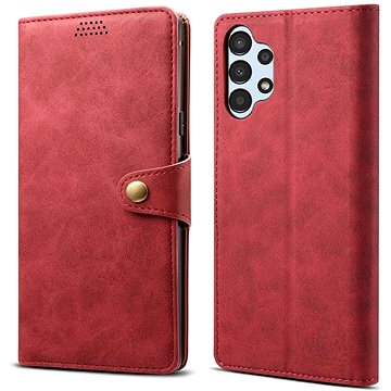 E-shop Lenuo Leather Flip-Hülle für Samsung Galaxy A13, rot