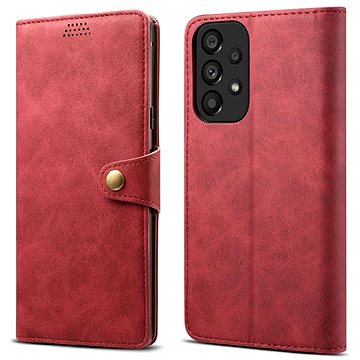 E-shop Lenuo Leather Flip-Hülle für Samsung Galaxy A53 5G, rot