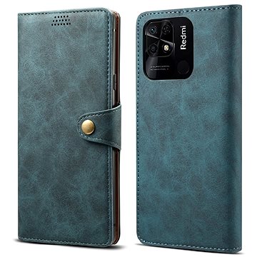 E-shop Lenuo Leather Flip-Hülle für Xiaomi Redmi 10C, blau