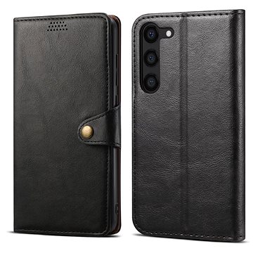 E-shop Lenuo Leather Klapphülle für Samsung Galaxy S23, schwarz