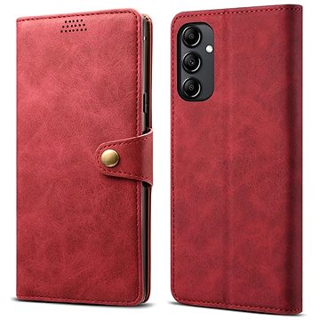 E-shop Lenuo Leather Klapphülle für Samsung Galaxy A14 4G/5G, rot