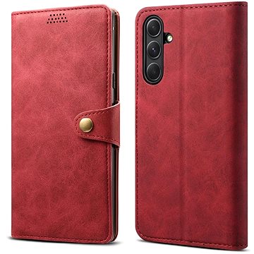 E-shop Lenuo Leather Klapphülle für Samsung Galaxy A54 5G, rot