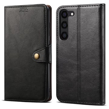 E-shop Lenuo Leather Klapphülle für Samsung Galaxy S23+, schwarz