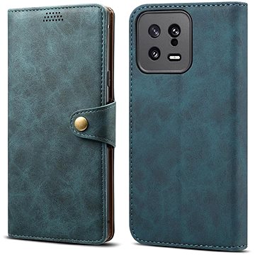 E-shop Lenuo Leather Klapphülle für Xiaomi 13, blau