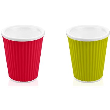 LES ARTISTES Sada 2ks hrnků 180ml Green & Red A-100 (LES ARTISTES A-100)