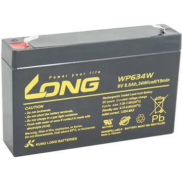 LONG baterie 6V 8,5Ah F2 HighRate (WP634W)