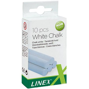 E-shop Linex weiße Kreide - rund - 10er-Pack