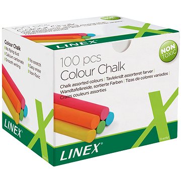 E-shop Linex farbige Kreide - rund - 100 Stück Packung