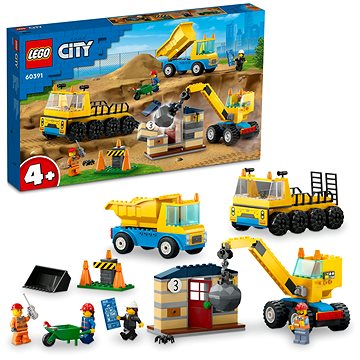 E-shop LEGO® City 60391 Baufahrzeuge und Kran mit Abrissbirne