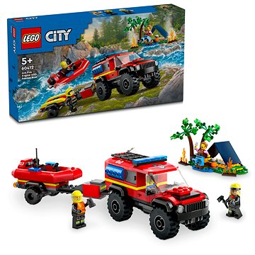 E-shop LEGO® City 60412 Feuerwehrgeländewagen mit Rettungsboot