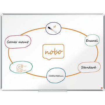 E-shop NOBO Premium Plus Emaille 120 x 90 cm, weiß