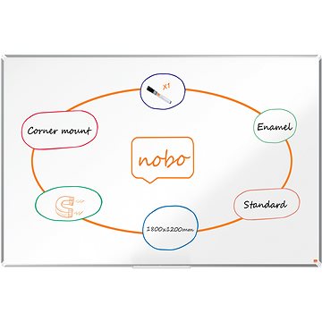 E-shop NOBO Premium Plus Emaille 180 x 120 cm, weiß