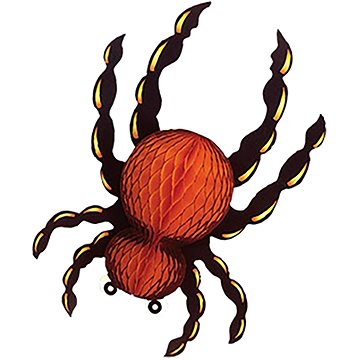 LAALU Pavouk papírový černo-oranžový 41 cm