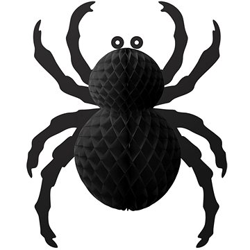Pavouk papírový černý 28 cm