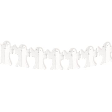 Řetěz s duchy papírový bílý 360 cm