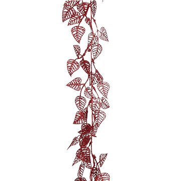 LAALU Girlanda s květinami a glitery červená 1,8 m