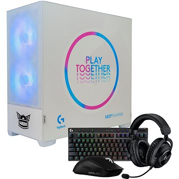 E-shop AlzaPC GameBox Elite Logitech Edition - i7 / RTX4070Ti SUPER / Weiß + Logitech G PRO Gaming-Set
