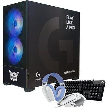 E-shop AlzaPC GameBox Elite Logitech Edition - i7 / RTX4070Ti SUPER / Schwarz + Logitech G CORE X Gaming-Se
