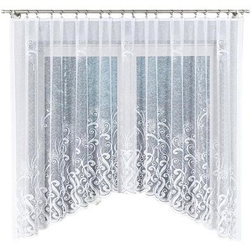 MyBestHome Dekorační oblouková krátká záclona WANDA 160 bílá 300x160 cm